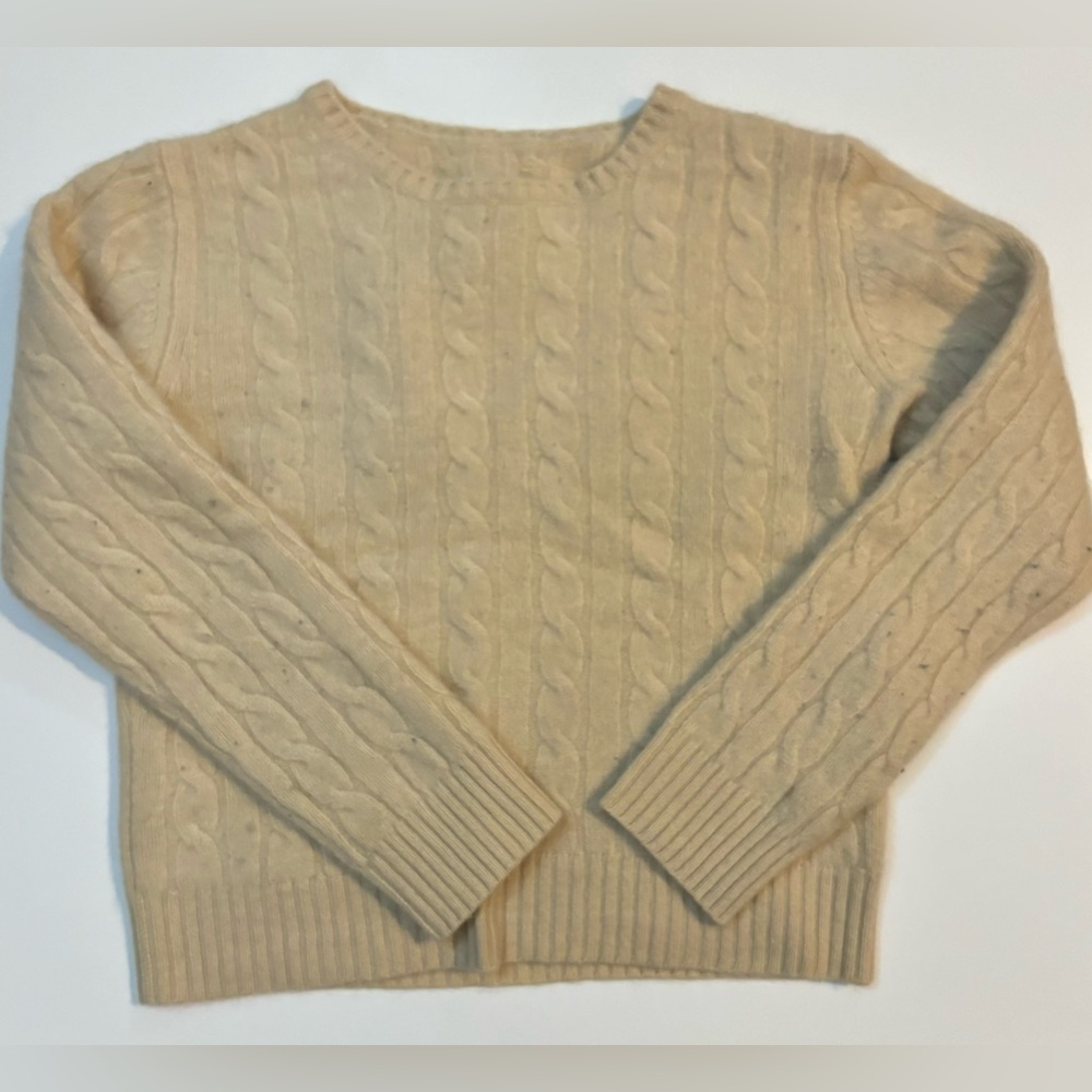 Small Soft Cropped Cream Sweater